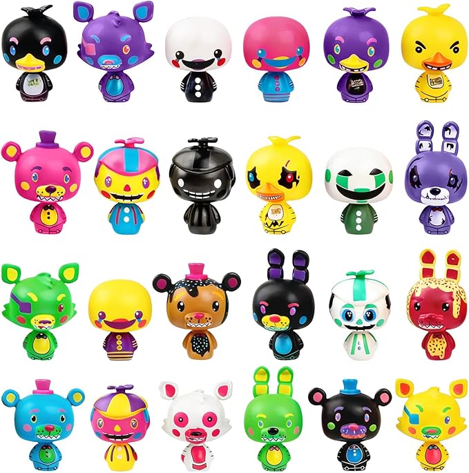 24pcs Freddy's Action Figures, 5 Nights Collectible Dolls for Birthday Gifts Game Paty Cake Toppers
