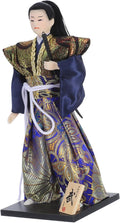 Japanese Samurai Doll 11.81 Inch Traditional Warrior Figurine Asian Collectible Desktop Ornament Japanese Culture Samurai Warrior Shelf Decor