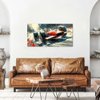 Large Abstract Car Posters F1 Wall Art Vintage Formula 1 Racing Canvas Prints for Boys Room Wall Decor Retro Racin Cars Painting Artwork for Living Room Bedroom Office Man Cave Home Decoration 20x40"