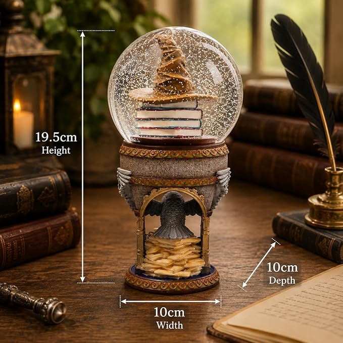 Nemesis Now Harry Potter Hogwarts Snow Globe, Officially Licensed Collectible Merchandise, Hand-Painted Resin, Features Hedwig and The Sorting Hat