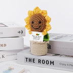 Valentines Day Gifts for Him Her, Handmade Crochet Flowers Sunflower, Emotional Positive Support Crochet, Christmas, Mothers Day, Birthday Gifts for Moms, Home Decor, Gifts for Mom with Gift Box