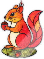 Squirrel Ornament for Tree, Squirrel Christmas Ornaments 2026, Animal Christmas Ornaments, Squirrel Gifts for Women, Woodland Creature Christmas Decor, Suncatcher Holiday Animal Ornaments for Tree