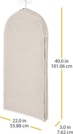 Whitmor Zippered Garment Bag Natural Linen, Large