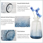 Blue Glass Bud Vases Set of 20,Small Flower Vases for Wedding Centerpieces,Bud Vases in Bulk Glass Vase for Table Decoration,Home Decor