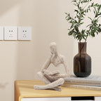 Jinkoozz Reading Women Statue, Thinker Sculptures, Abstract Art Ornament, Modern Aesthetic Figurine Decoration, Suitable for Home Living Room Bedroom Office Shelf Table Desk Bookshelf Decor