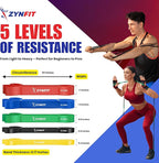 Pull Up Bands, Resistance Bands Set with Door Anchor, 5-Level Pull Up Assistance Bands for Working Out, Workout Bands for Home Gym - Get Free A.I. Workout Plan
