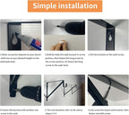 Heavy Duty Closet Rod & Shelf Brackets Clothes Hanger Pole Support Bracket Black 3 Pack