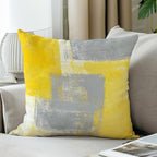 Yellow Abstract Art Artwork Pillow Cover, Gallery Modern Decorative Throw Pillows Cushion Cover for Bedroom Sofa Living Room 20 x 20 Inch Set of 2