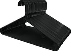 Utopia Home Plastic Hangers 30 Pack - Clothes Hanger with Hooks - Durable & Space Saving (Black)