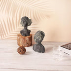 Beautiful Women Faces Resin Sculptures,Resin Art Statues Ornaments, Collectible Figurines for Home Living Room Office Shelf Decoration, Housewarming Great Gifts Ideas, Women with Wreaths