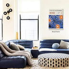 Yayoi Kusama Print Vintage Japanese Wall Art Abstract Yayoi Kusama Poster Minimalist Painting Art Exhibition Suitable for Japanese Bedroom,Living Room Office Decor 12x16in Framed