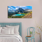 Glacier National Park Wall Art Saint Mary Lake Landscape Canvas Wall Decor Mountain Scenery Pictures Prints Painting Modern Nature Photography Artwork for Living Room Bedroom Home Decorations 20x40"