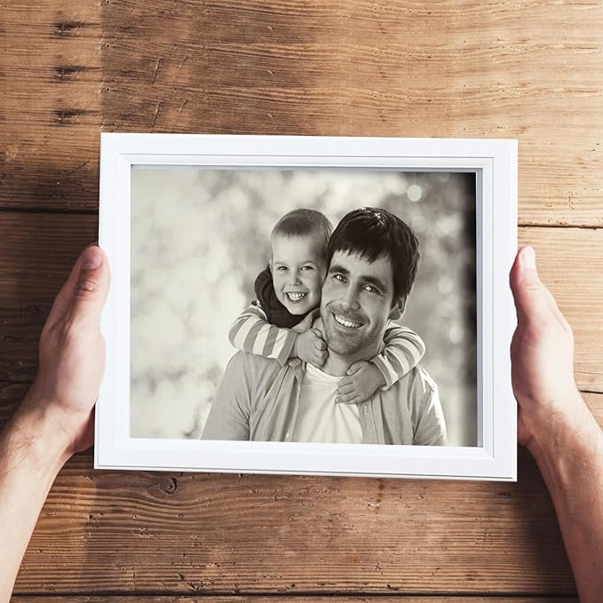 KTKDE 8x10 Picture Frame Set of 3,White Wooden frams, Vertical & Horizontal Wall Hanging for Wall or Tapletop Display,Studio Gallery Photo Frame for Photos, Posters & Art Prints