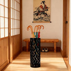 Umbrella Stand | Round Standing Rack - 15x15x42cm Umbrella Canes Holder Bin | for Indoor Living Room Entryway Hallway Balcony Office Hotel Reception Lounge Restaurant
