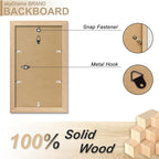 Natural Solid Wood 6x12 Picture Frame, Display 6 x 12 Inch Picture Poster Photo, Vertical & Horizontal Wall Hanging - 2 Pack/Natural/6"x12"