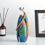 Octdays Art Female Sculpture Figurines, Abstract Woman Statue for Home Decor, Colorful Decorations for Living Room Shelf Office Cabinet Accents- A