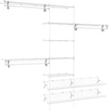 ClosetMaid 5037 5Ft. To 8Ft. Fixed Mount Closet Organizer Kit, White