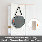 4 Pack Hat Storage Boxes, with Hardboard Support, Cowboy Hat Box for Travel & Home Organization, with 4 Door Hooks for Women & Men(Grey)