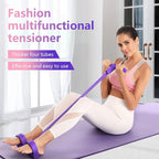 21 Fitness Resistance Bands-4 Tube Pedal Ankle Puller,Upgraded Stretch Bands for Exercise Sit Up Exercise Equipment,Multifunction Tension Rope,Foot Pedal Resistance Bands for Women Men