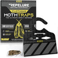 Premium Moth Traps with Pheromones - 12 Pack, Clothing Moths Traps for Closet – Indoor Moth Prevention, Anti Moths for Clothes Storage, Balls Alternative