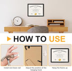 YixangDD 10 PACK Certificate Frames 8.5 x 11, Black Diploma Frame Document Frame with Clear Plexiglass, Picture Frames for Tabletop and Wall Display