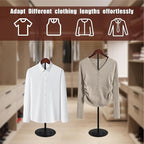 Eunika 2 Pack Adjustable T Shirt Display Flexible Shoulder Stand, 16-31 Inch Portable Metal Shirt Rack Display Stand Garment Coat Holder for Clothing Garment Coat Retail Vendor, Cloakroom