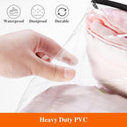 Vieshful 7 Pack Clear Comforter Storage Bag, 60L Clothes Storage Bag with Zipper Closet Organizer, Plastic Storage Containers Moving bags for Comforter, Blanket, Bedding, Duvet, Toys