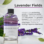 Aroma Country Lavender Fields Diffuser Oil - Luxury Essential Oils for Diffuser Refill & Air Freshener Room Spray - Long-Lasting & Natural Home Fragrance, Scented Oil for Diffusers (8.5 Fl. oz)