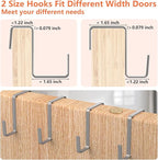 FENTEC 40 Large Pockets Over The Door Shoe Organizer, Mesh Hanging Shoe Organizer Shoe Rack for Closet Mesh Closet Shoe Holder, Over Door Organizer, Shoe Organizer for Wall, Grey, 1 Pack