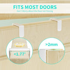 HapiRm Over Door Hat Rack - 2 Packs Hat Organizer with 8 Hooks Design, Hanging Baseball Cap Organizer Storage Holds Up to 40 Caps for Door, Bedroom, Closet (White)