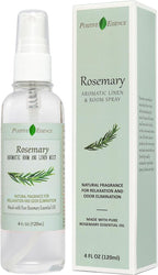 Rosemary Linen & Room Spray, Natural Aromatic Spray Made with 100% Pure Rosemary Essential Oil, Relaxing Home Fragrance (4.06 fl oz)