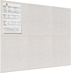 MaxGear Large Cork Board for Wall 36" x 24", Light Tan Bulletin Board, 6 Pack Felt Wall Tiles with Pushpins, Cork Boards for Office Pin Board Tack Board Cork Boards