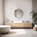 DUMOS Black Circle Mirror for Wall 20.02 inch, Bathroom Round Wall Mirror for Over Sink, Bathroom, Entryway, Bedroom, Vanity, Shatterproof& Crystal-Clear