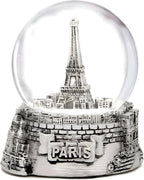 Mini Silver Paris Eiffel Tower Snow Globe, (2.5 Inches Tall) Paris Snow Globes Collection