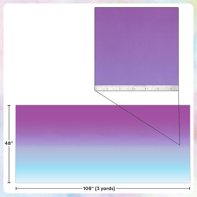 Teacher Created Resources Purple and Blue Color Wash Creative Class Fabric for Classroom Bulletin Boards, Pillows, Curtains, and Crafts