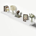 Vivelove Single Floating Shelves 48 Inches, 48 x 10 inch Deep x 1.8 in Thick, Long Wall Shelves Heavy Duty 80 lbs for Bedroom, Living Room, Kitchen, Office, Modern Shelf Book Home Decor, White