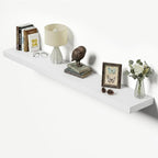 Vivelove Single Floating Shelves 48 Inches, 48 x 10 inch Deep x 1.8 in Thick, Long Wall Shelves Heavy Duty 80 lbs for Bedroom, Living Room, Kitchen, Office, Modern Shelf Book Home Decor, White
