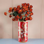 Ceramic Umbrella Stand Living Room Floor-Standing Freestanding Cane Chinese Umbrella Stand Multifunctional Painted Porcelain Vintage Ceramics Flower Vases for Home Office Entrance Indoor(E)