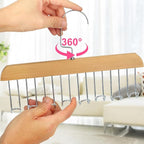 2Pcs Anti Slip Multi Hook Coat Racks,Bra Hangers for Closet Organizer with 8 Hooks 360 °Swivel Belt Hanger for Closet for Belt, Tie, Tank Top, Bra, Scarf (Beige)