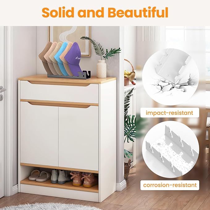 Nicetree Hat Organizer for Baseball Caps, 2 Pcs No Install Acrylic Hat Racks for 14 Baseball Caps Storage, Hat Stand for Caps Display and Organizer for Dresser, Bedroom, Closet, Office