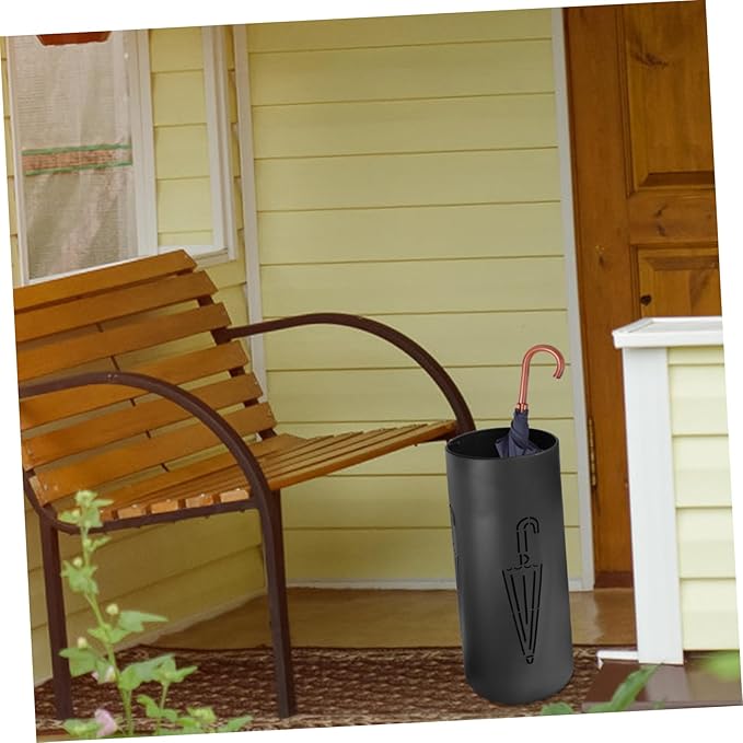 VALICLUD Stylish Iron Umbrella Stand Bucket Umbrella Organizer for Entryway for Walking Sticks More Heavy Duty Design Easy to Clean for Home Office
