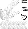 20 Pack Clear Shoe Slots Organizer Adjustable Shoe Stackers for a Pair of Shoes Rack Storage Shoe Space Saver 52% Shoe Hold Shoe Organizer for Closet