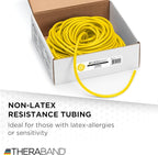 THERABAND Latex Resistance Tubing, Red, Medium Level 2, 100 ft Roll, Professional Grade Resistance Band for Exercise, Upper and Lower Body Workouts, Cut-to-Length, Color-Coded Levels