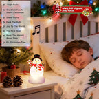 4 Pack Christmas Snow Globes Tree Snowman Cardinal Candle with 8 Songs Music and 6H Timer USB & Battery Powered Water Globe Swirling Glitter for Holiday Decorations (Tree Snowman Cardinal Candle)