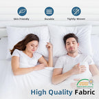 YSTHER 24x24 Euro Pillow Inserts Set of 2, Premium Down Feather Pillows for Couch, Bed & Lumbar Support - Machine Washable, Fluffy Decorative Throw Pillow Inserts (White)