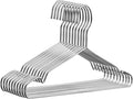 Fayleeko Stainless Steel Wire Coat Hangers - Heavy Duty, Ultra Thin, Space Saving (10 pack, 17.7 Inch)