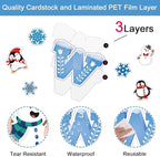 Winter Bulletin Board Decorations Winter Wonderland Paper Cutouts for Classroom Sliding into Winter Bulletin Board Set Snowflake Penguins Xmas Party Themed Cutouts for School Wall Door Decor