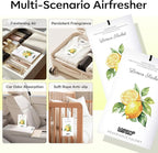 MYARO 12 Packs Lemon Scented Sachets for Drawer Closet Bathroom Odor Eliminator - Fresh Home Fragrance Car Air Frehener