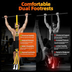 Pull Up Assistance Bands - Adjustable Heavy Duty Resistance Band for Pull Up Bar with 4 Assist Bands, Dual Footrests, Resistance Bands for Ｗorking Out, Strength Training, Home Gym
