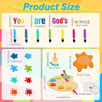 God Paint Splatter Religious Bulletin Board Set Christian Jesus Colorful Art Painting Back to School Classroom Bulletin Board Decorations Bible Cutout for Library Home Wall Sunday School Decor